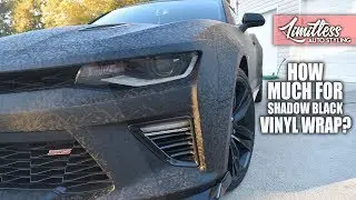 CAMARO SS gets a Full Wrap Job!  Shadow Black - 3m