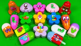 Rainbow CLAY 🌈 Cleaning & Picking Numberblocks Rainbow Slime With Creams With Friends 🎨 ASMR!!