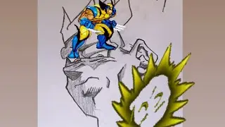 Combined wolverine and vegeta #art #dragonballz #marvel