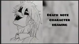 DEATH note character drawing #drawing #anime #viral #song #mainmake #art #animeart
