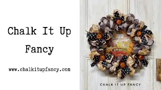 DIY Deco Mesh Buffalo Check 14&rdquo; Fall Wreath