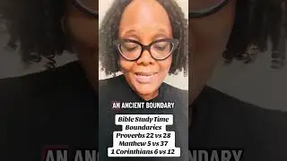 Bible Study Time. Boundaries and the importance of having them in place. 