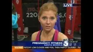 KTLA - Allie Mac Kay - Pregnant Workout (May 17th 2012)