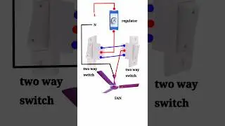 fan and two way switch connection fan regulator connection #shorts