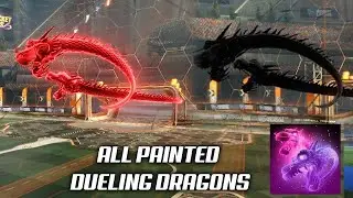 All Painted Dueling Dragons Goal Explosion - Rocket League Showcase