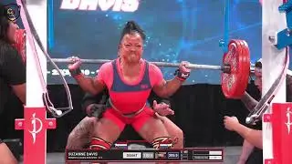 Suzanne Davis &bull; 2nd place 528kg Total (Raw w/ Wraps) &bull; 67.5kg Class &bull; The American Pro 2023