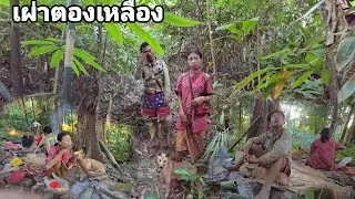 การเดินทางวันนี้พอดีได้พบหัวหน้าเผ่าผมด้วยภรรยา คนป่า ตองเหลึอง ,มลาบรี ຄົນປ່າ ຕອງເຫຼືອງ bn saolao 