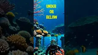 BELOW OR UNDER! WHAT'S THE DIFFERENCE? #prepositions #english #Sunrise.edu99