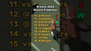 Cleveland Browns 2023 NFL Record Prediction #shorts