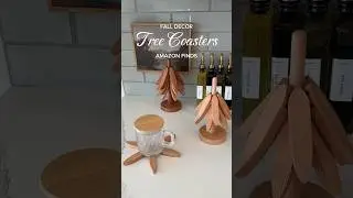 Wooden Tree Coaster 🍂☕️ #fall2024 #fallhomedecor #amazonfinds2024