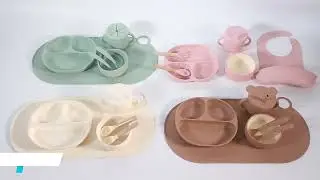 Complete Feeding Set Silicone Tableware FDA LFGB Weaning Set OEM ODM