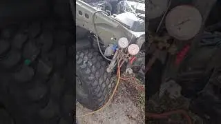 AC ReCharge on Junkyard 2UZ #toyotatundra #offroad #automobile #engine #truck #project #build #diy
