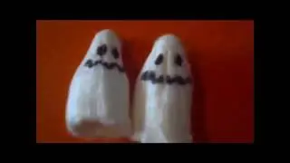 DIY HOW TO MAKE A FINGER PUPPET GHOST USING A TAMPON! HAPPY HALLOWEEN! TUTORIAL TOYS FOR KIDS DIYs