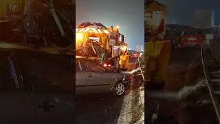 Blitzeis-Chaos auf der B173 - Massenkarambolage mit 21 Verletzten