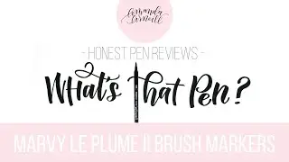 Honest Review of the Marvy Uchida Le Plume II Brush Markers (What's That Pen?) - Amanda Arneill