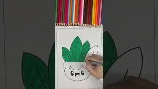 Colouring cute plant with music #explore #plants #coloring colouring_with_music  #coloring #kids