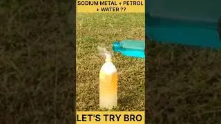 Petrol + Sodium metal + water??  #sodiummetal #chemicalreaction #water #burst