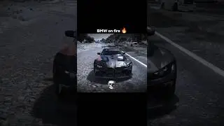 BMW on fire 🔥🔥🔥 speed limit 60 | impossible to escape from the clutches of a car #bmw #fire