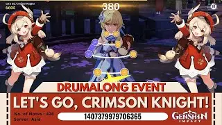 [Drumalong Event] When rhythm player make rhythm in Genshin (Let's Go, Crimson Knight!)