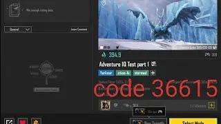 Bgmi wow Parkour map code 36615 | Adventure IQ test part 1 | #bgmilive #bgmi #pubg #pubgmobile 