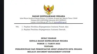 SE BKN NO 11 TAHUN 2025 TENTANG DMS ASN