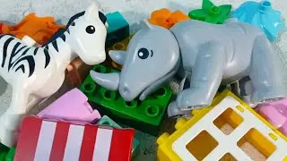 Satisfying Building Blocks ASMR marble run | Build a marble track with lego duplo