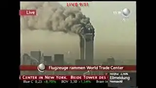 L I V E  9 / 11 -- Original-Ungeschnittenes-TV-footage - 2 Stunden!  German TV reporting live 9/11