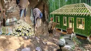 While completing the bamboo house, they discovered a large sum of money buried for many years.