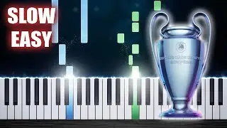 UEFA Champions League Anthem - EASY Piano Tutorial by PlutaX