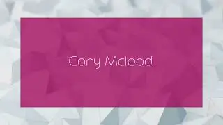 Cory Mcleod - appearance