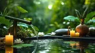 Meditation and Sleep Music with Bamboo Water Sounds and Calm Piano Atmosphere