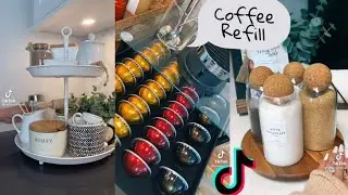 [ASMR]☕ 10 minute Satisfying Coffee bar refill, restock and Organizing / TikTok Compilation # 9 🍯☕