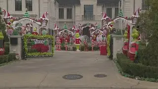 Viral Dallas mansion known for holiday displays sets up for Christmas