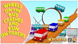 Wheels on the Bus Crashes & Fun on Tracks | Wheels on the Bus | Nursery Rhymes & Kids Songs