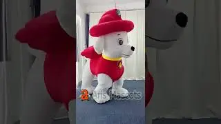 Adult Real Life Inflatable Paw Patrol Marshall Costume for Entertainments Blow Up Cartoon Character