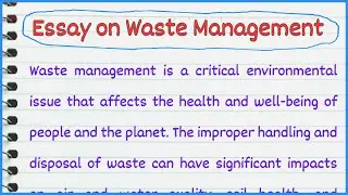 Essay Writing on Waste Management | Essay On Waste Management