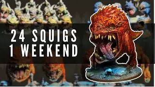 Painting My 3d Printed Squig Army In Just One Weekend