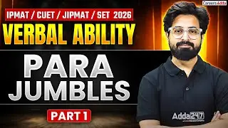 IPMAT / CUET / JIPMAT / SET 2026 Verbal Ability | Para jumbles Part 1 | By Shahbaz Sir