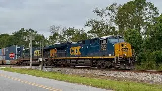 CSX I843-11 with CSXT CW44AH 7572 leading with an awesome NF K5LA on 10/11/2025