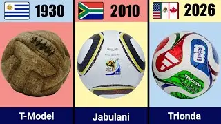 ЭВОЛЮЦИЯ МЯЧА ЧЕМПИОНАТА МИРА ПО ФУТБОЛУ FIFA - 1930&ndash;2026 ГОДЫ.
