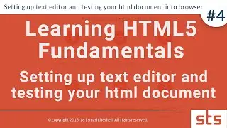 Setting up text editor and testing your html document into browser | HTML Tutorial Series 2016 #4