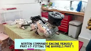 Ремонт двигателя Norton Commando. Часть 67: Установка стволов. Часть 1