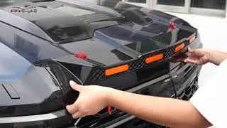 How to Install Hood Protector with LED Light Compatible with 2019-2025 Chevy Silverado 1500