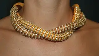 Girocollo Corda Climbing e Strass - www.PerlineBijoux.com