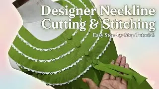 Designer Neckline Cutting & StitchingEasy Step-by-Step Tutorial 👗 #views #neckdesig #neckdesign2026 