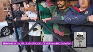 ENSAYO DE LA CUADRILLA DE COSTALEROS DE JESÚS CAUTIVO. @mira_jaen 