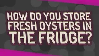 How do you store fresh oysters in the fridge?