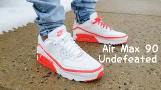 Распаковка и описание кроссовок Air Max 90 Undefeated Solar Red