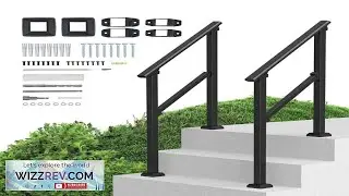 VEVOR Handrails for Outdoor Steps 2 PCS 2 3 Step Stair Hand Rail