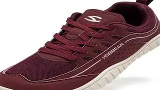 #HOBIBEAR Unisex Wide Toe Sneakers Outdoor Travel Breathable Shoes Comfortable Lace Up Walking Snea